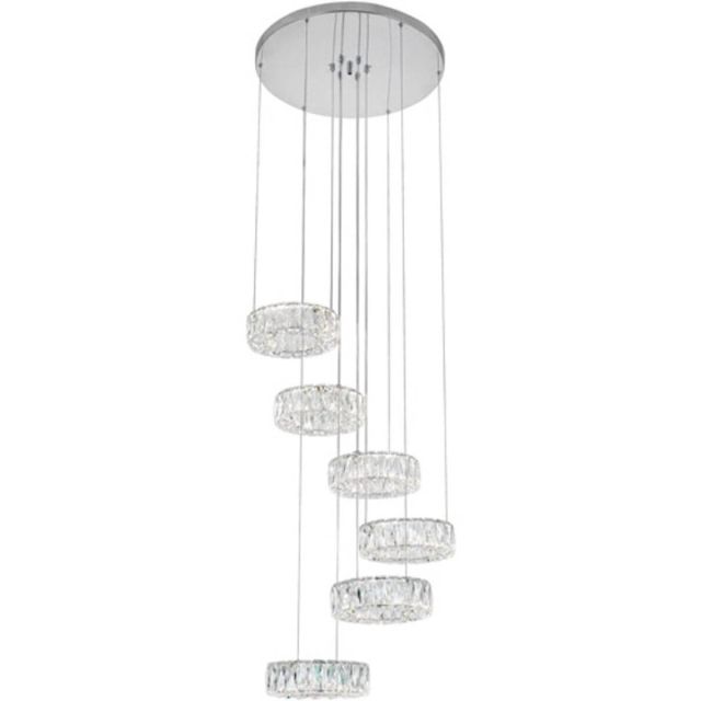 24 Inch LED Chandelier in Chrome - CRYSTAL-7364