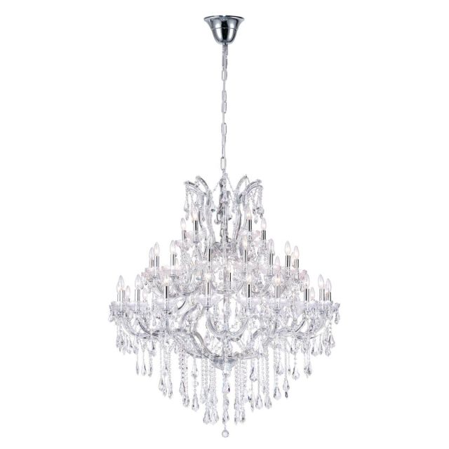 41 Light Maria Theresa 50 Inch Up Chandelier in Chrome - CRYSTAL-7517