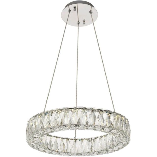Steveson 23 inch Dimmable LED Wagon Wheel Chandelier - Chrome