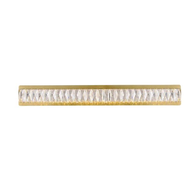 Gold Crystal LED 35 inch Wall Sconce