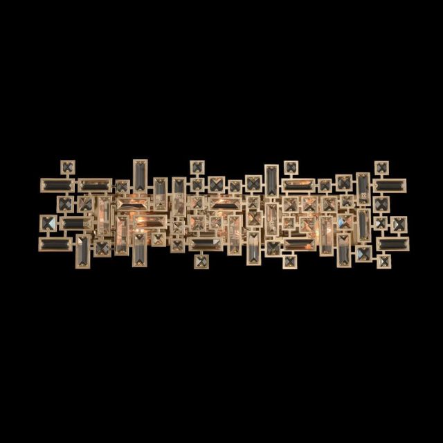 6 Light 30 Inch Crystal Bath Lighting In Brushed Champagne Gold With Clear Crystal - CRYSTAL-8728