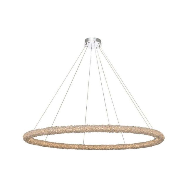 60 Inch LED Pendant in Polished Chrome with Crystal - CRYSTAL-8902