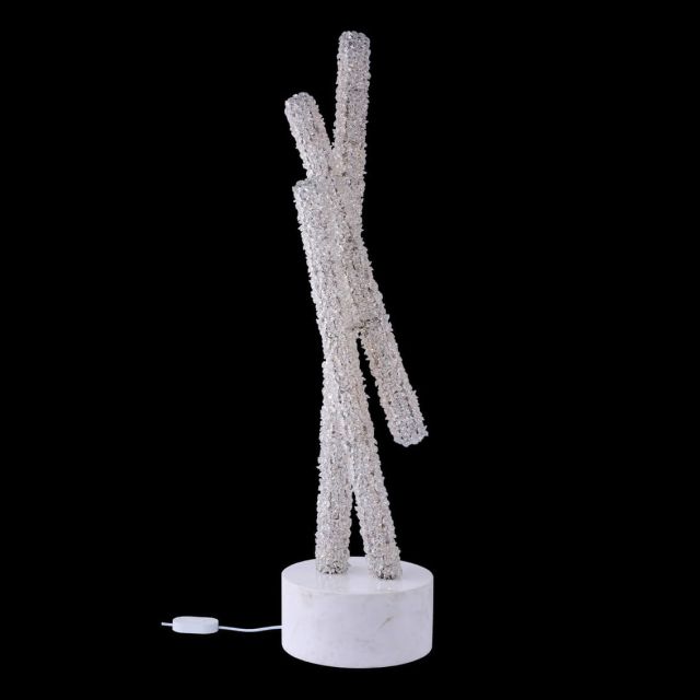 68 inch Tall LED Floor Lamp in Polished Chrome with Clear Firenze Crystals - CRYSTAL-9503