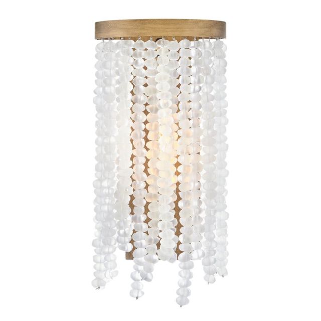 Fredrick Ramond FR30200BNG Dune 1 Light 16 inch Tall Wall Sconce in Burnished Gold with Soft White Sea Glass
