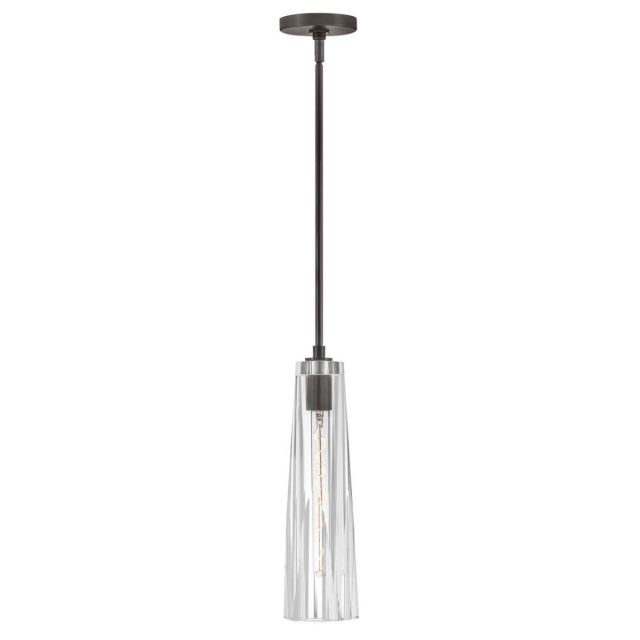 Fredrick Ramond Cosette 1 Light 5 inch Mini Pendant in Black Oxide with Clear Crystal FR31107BX-CL