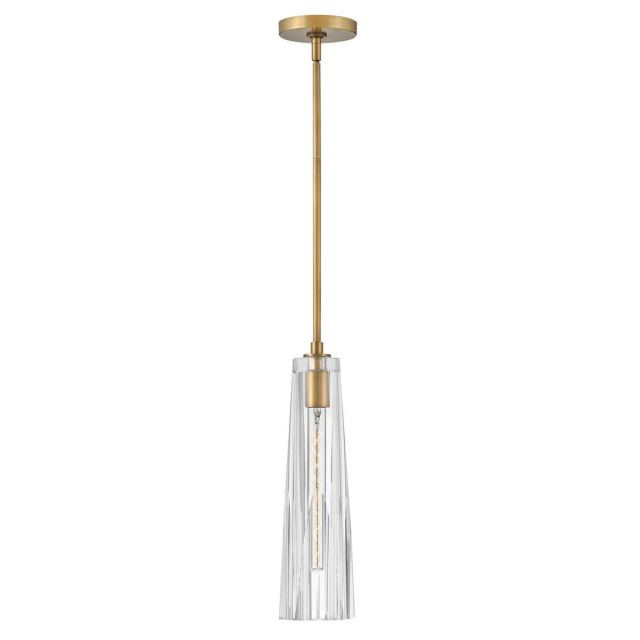 Fredrick Ramond FR31107HBR-CL Cosette 1 Light 5 inch Pendant in Heritage Brass with Clear Crystal Glass