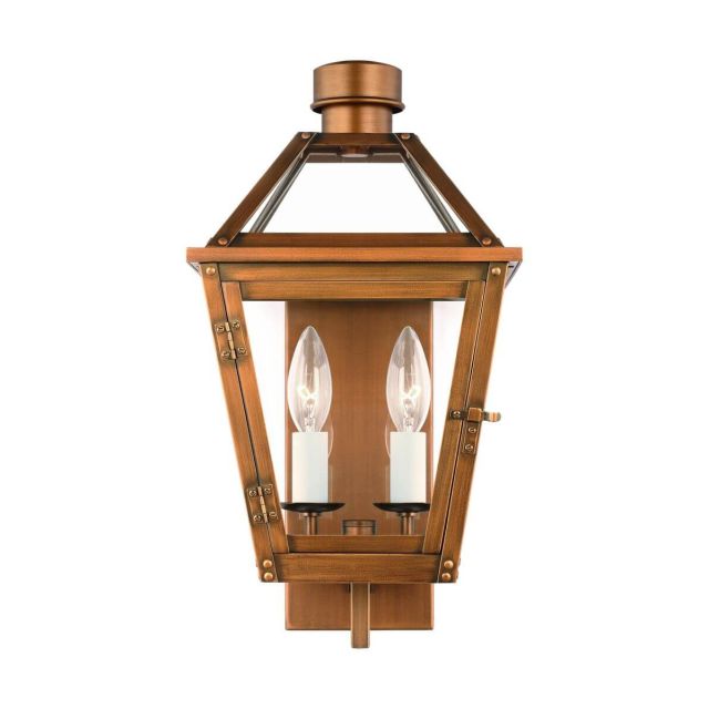 Visual Comfort Studio Chapman & Myers CO1392NCP Hyannis 2 Light 16 inch Tall Outdoor Wall Lantern in Natural Copper