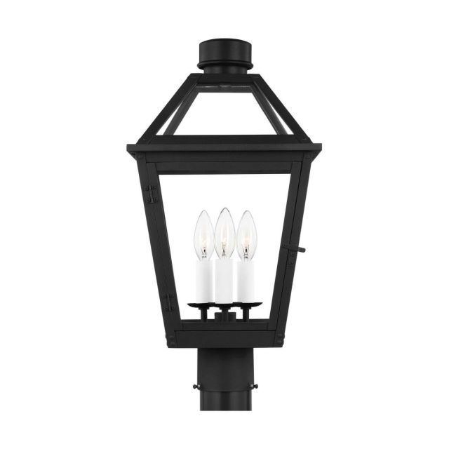 Visual Comfort Studio Chapman & Myers Hyannis 3 Light 20 inch Tall Outdoor Post Lantern in Textured Black CO1413TXB