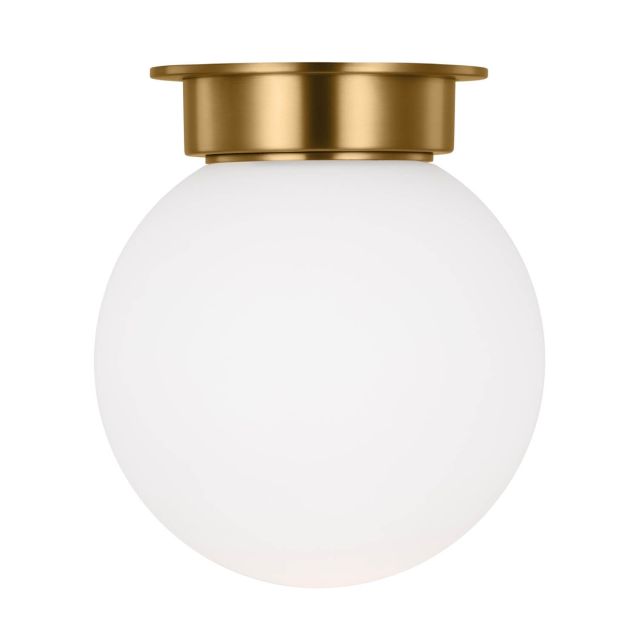 Visual Comfort Studio Kelly by Kelly Wearstler KF1101BBS Nodes 1 Light 24 inch Flush Mount in Burnished Brass with Milk White Glass Shade