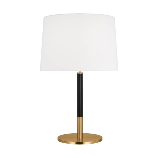 Visual Comfort Studio Kate Spade Monroe 1 Light 27 inch Tall Table Lamp in Burnished Brass with White Linen Fabric Shade KST1041BBSGBK1