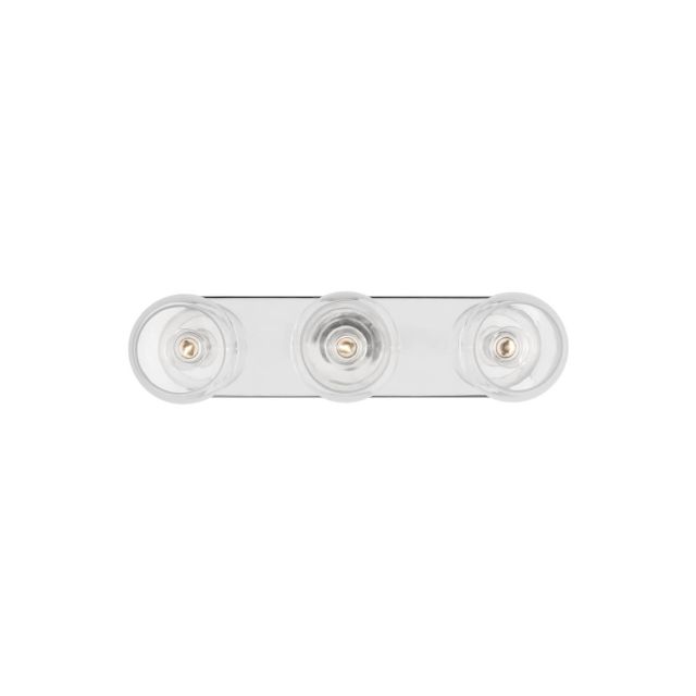 Visual Comfort Studio Kate Spade Monroe 3 Light 21 inch Bath Vanity Light in Polished Nickel with Clear Glass Shades KSV1023PNGW