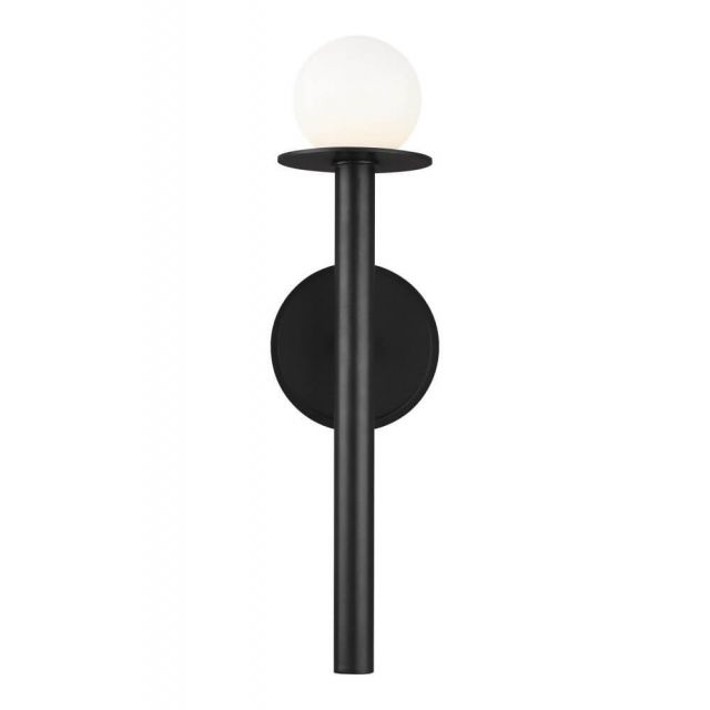 Visual Comfort Studio Kelly by Kelly Wearstler KW1001MBK Nodes 1 Light 17 Inch Tall Wall Sconce in Midnight Black