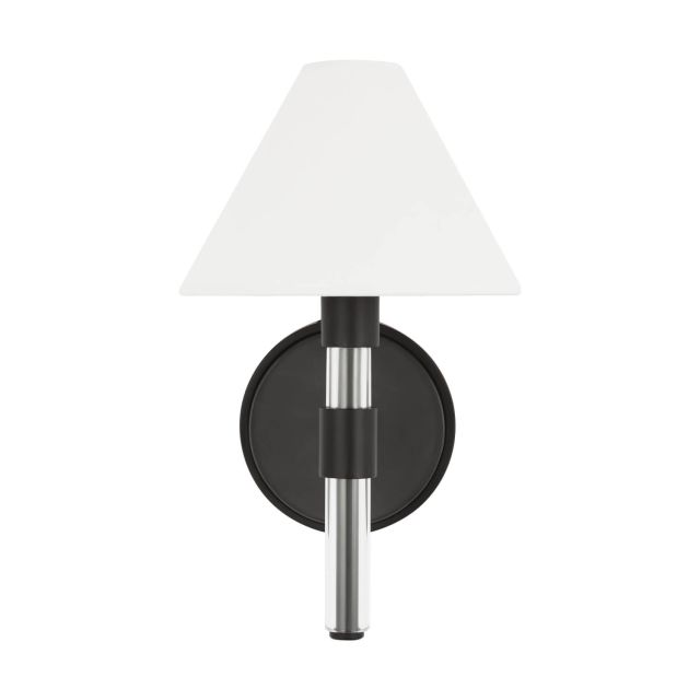 Visual Comfort Studio Lauren Ralph Lauren Robert 1 Light 12 inch Tall Wall Sconce in Aged Iron with White Paper Shade LW1041AI