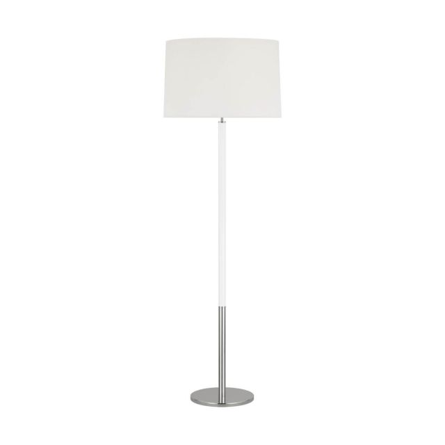 Visual Comfort Studio Kate Spade Monroe 1 Light 62 inch Tall Floor Lamp in Polished Nickel-Gloss White KST1051PNGW1