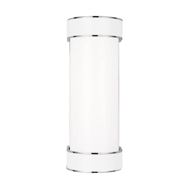 Visual Comfort Studio Kate Spade Monroe 12 inch Tall LED Vanity Light in Polished Nickel-Gloss White KSW1051PNGW