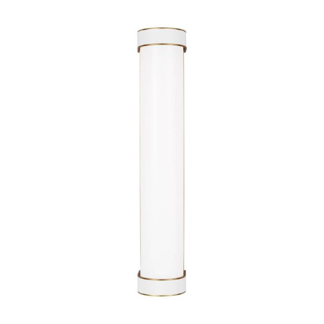 Visual Comfort Studio Kate Spade Monroe 24 inch Tall LED Vanity Light in Burnished Brass-Gloss White KSW1071BBSGW