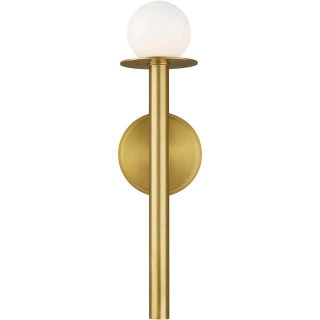 Visual Comfort Studio Kelly by Kelly Wearstler KW1001BBS Nodes 1 Light 17 Inch Tall Wall Sconce in Burnished Brass