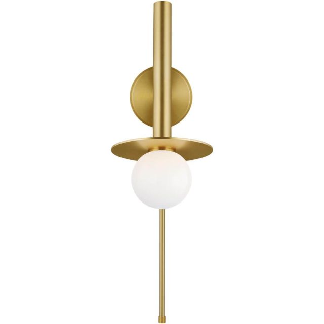 Visual Comfort Studio Kelly by Kelly Wearstler KW1021BBS Nodes 1 Light 24 Inch Tall Pivot Wall Sconce in Burnished Brass