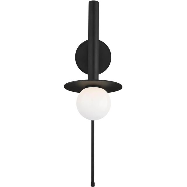 Visual Comfort Studio Kelly by Kelly Wearstler KW1021MBK Nodes 1 Light 24 Inch Tall Pivot Wall Sconce in Midnight Black