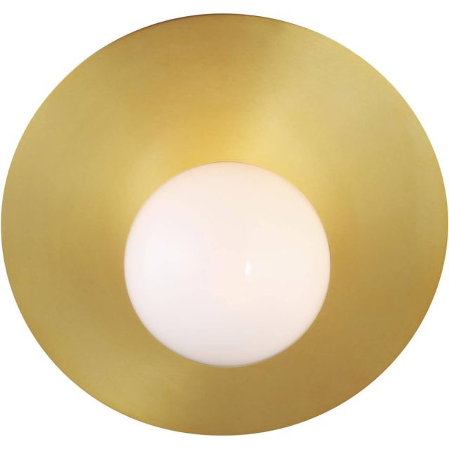 Visual Comfort Studio Kelly by Kelly Wearstler KW1041BBS Nodes 1 Light 8 Inch Tall Angled Wall Sconce in Burnished Brass