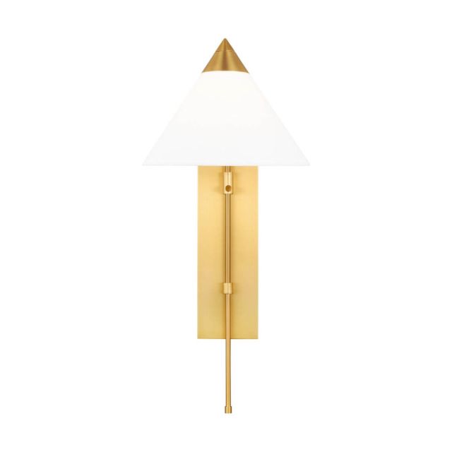 Visual Comfort Studio Kelly by Kelly Wearstler Franklin 1 Light 26 inch Tall Wall Sconce in Burnished Brass KWL1121BBS