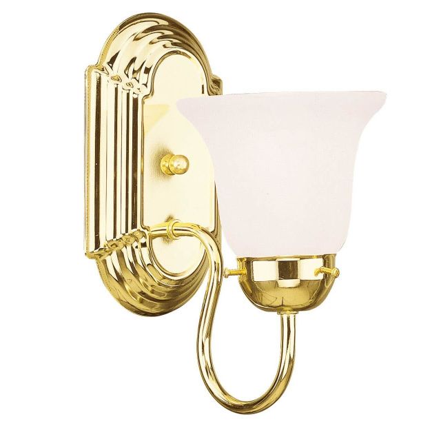 1 Light Polished Brass 5 inch Bath Light - 100118