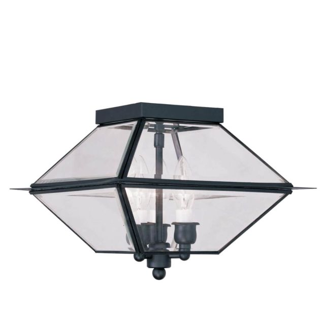 3 Light Black Outdoor-Indoor 12 inch Ceiling Mount - 100572