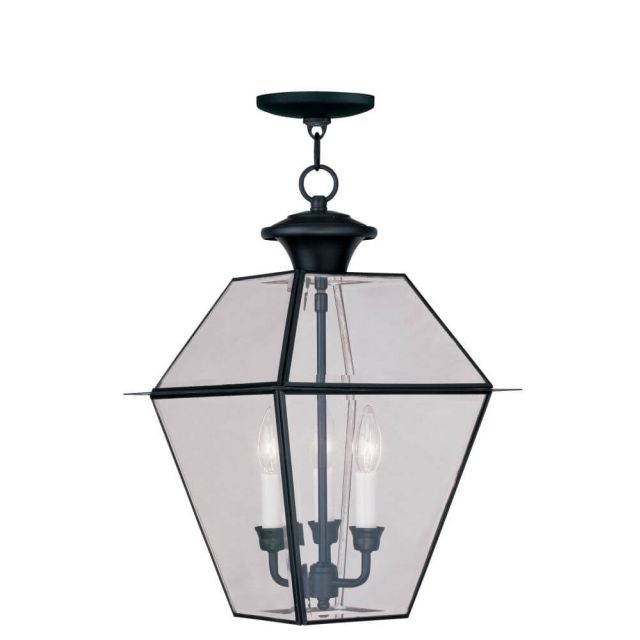 12 inch 3 Light Black Outdoor Chain Lantern - 100705