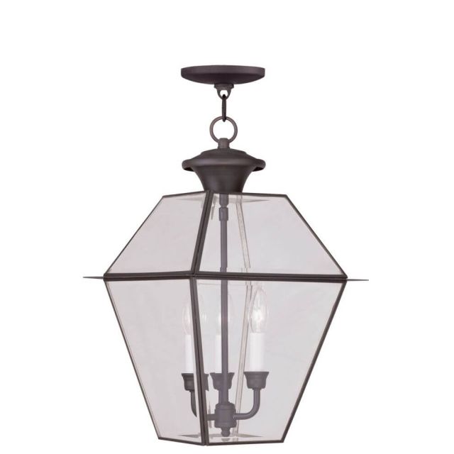 12 inch 3 Light Bronze Outdoor Chain Lantern - 100706