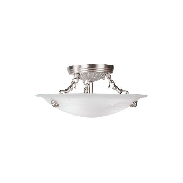 3 Light Brushed Nickel 12 inch Ceiling Mount - 101269
