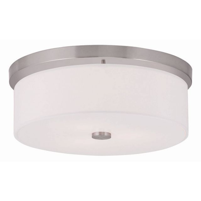 3 Light Brushed Nickel 15 inch Ceiling Mount - 101837