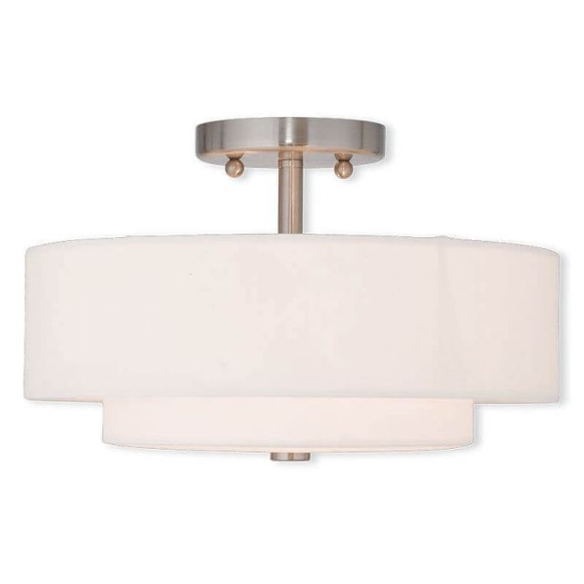 2 Light Brushed Nickel 13 inch Ceiling Mount - 101953