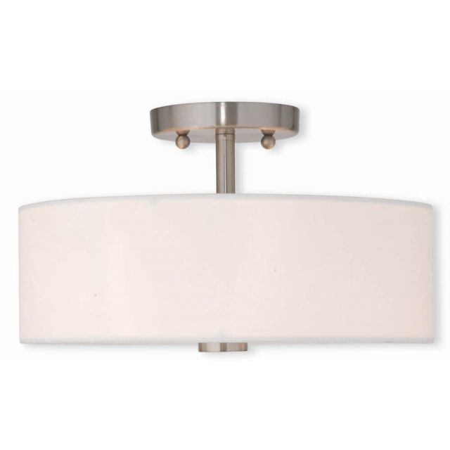 2 Light Brushed Nickel 13 inch Ceiling Mount - 101959