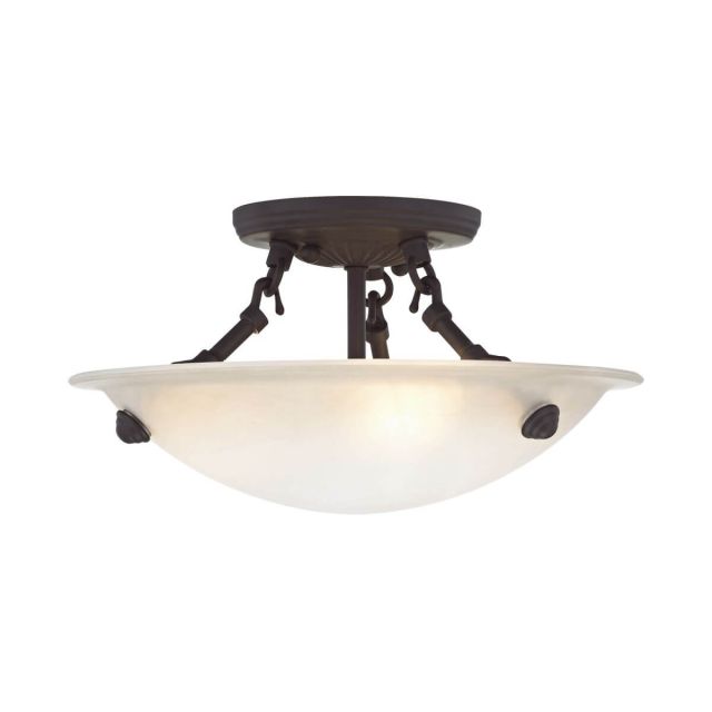 3 Light 12 inch Ceiling Mount in Bronze with Honey Alabaster Glass - 102178