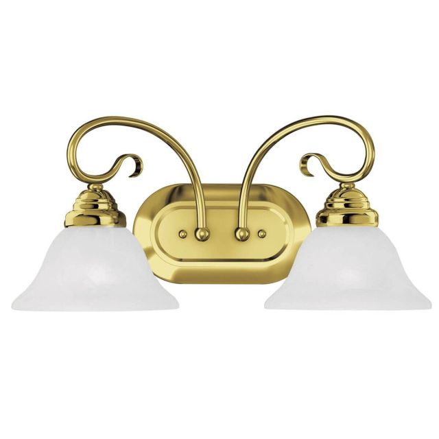 2 Light Polished Brass 19 inch Bath Light - 102211