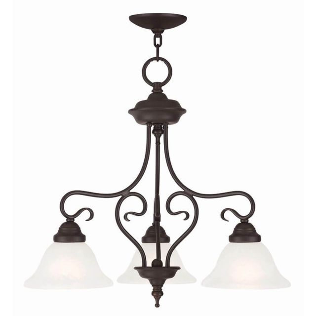 3 Light Bronze 24 inch Convertible Chain Hang Dinette- Ceiling Mount - 102240