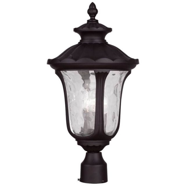 22 inch Tall 3 Light Bronze Outdoor Post Lantern - 102677