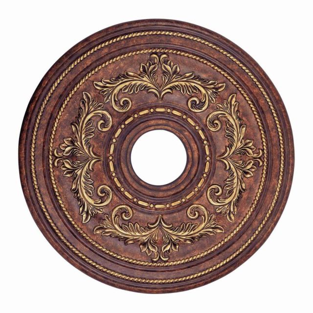 23 X 2 inch Ceiling Medallions In Verona Bronze-Aged Gold Leaf Accents - 102714