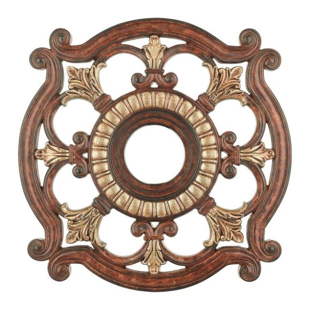 24 X 2 inch Ceiling Medallions In Verona Bronze-Aged Gold Leaf Accents - 102776