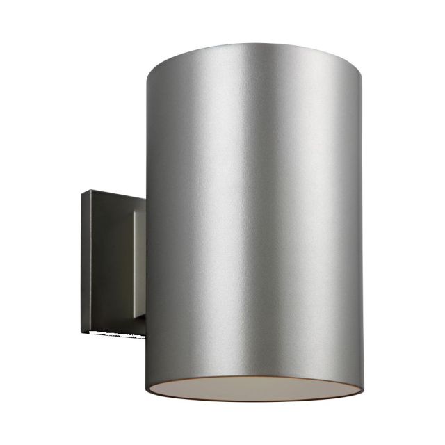 1 Light 9 Inch Tall Large Outdoor Wall Lantern In Painted Brushed Nickel - 114647