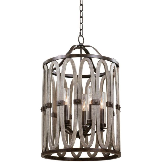 19 inch driftwood entwined ovals 5 light Outdoor Chandelier - 118001