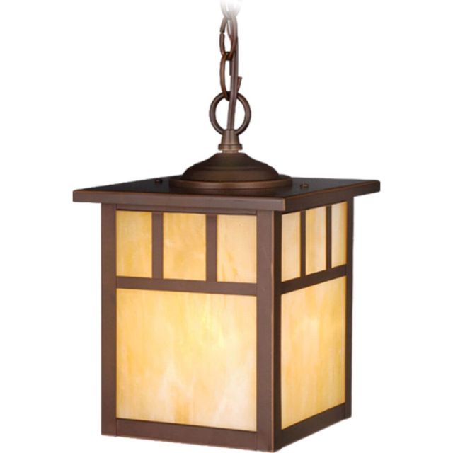 1 Light 7 inch wide Outdoor Lantern Pendant Honey Glass - 200202