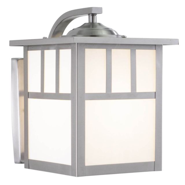 1 Light 7 inch wide Rectangle Outdoor Wall Lantern White Glass - 200204