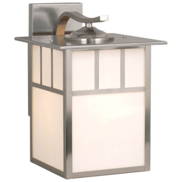 1 Light 9 inch wide Rectangle Outdoor Wall Lantern White Glass - 200207
