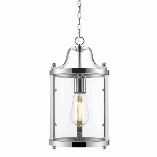 7 inch 1 Light Pendant In Chrome with Clear Glass - 205023