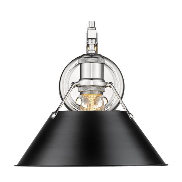 Truncated Cone Shade 10 Inch Sconce 1 Light - Chrome