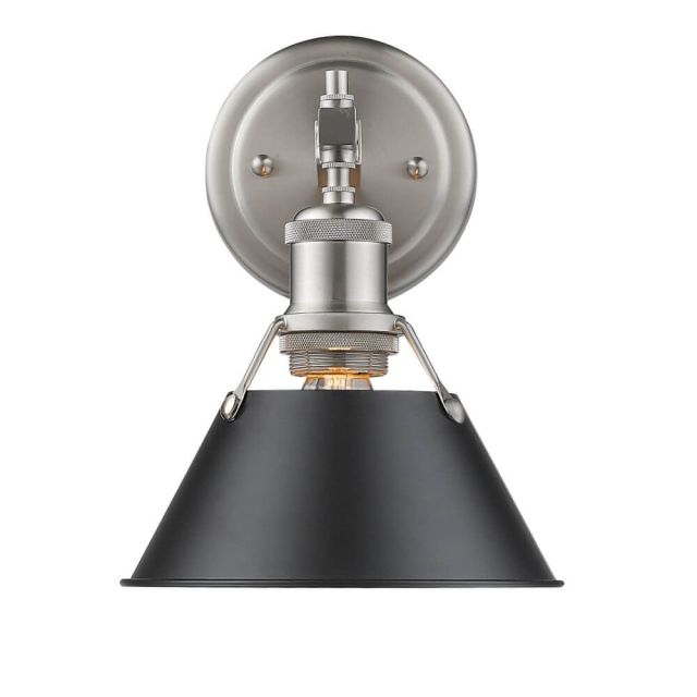Truncated Cone Shade 8 Inch Sconce 1 Light - Pewter