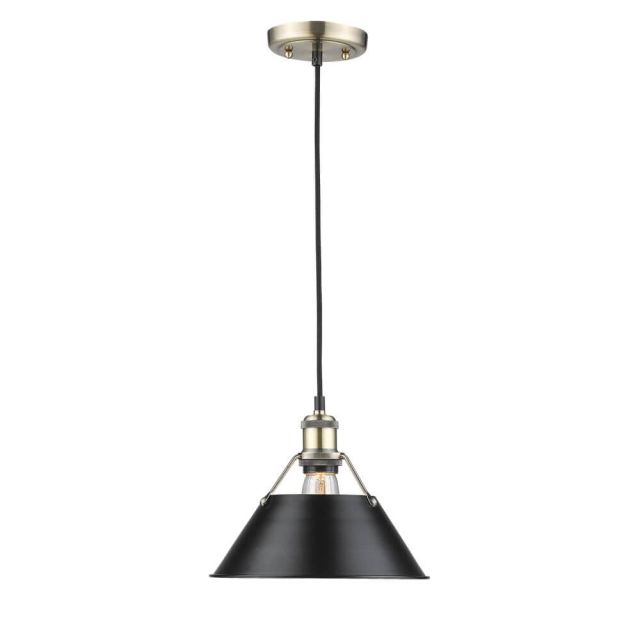 Truncated Cone Shade Pendant Small 1 Light - Aged Brass