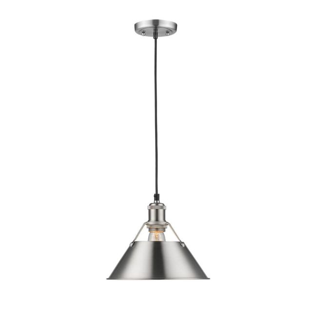 Pewter Cone Shade 10 Inch Pendant Small 1 Light - Pewter