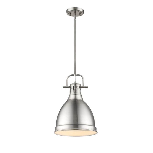 Aadesh 1 Light Unique Statement Pendant Pewter Shade - Pewter
